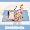 thumbnail image 5 of Watercolor Cactus and Flowers 2 Pack Pencil Pouch for 3 Ring Binder Smooth Zipper Folders with Pockets Clear Window Pencil Case, 5 of 6