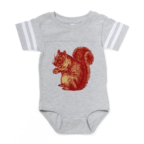 CafePress - Squirrel - Cute Infant Baby Football Bodysuit