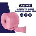 thumbnail image 3 of Pacron Anti-Static Bubble Wrap Roll 200FT x 12IN – 3/16" Small Bubbles, Perforated Every 12IN, 2 Rolls Pink, 3 of 6