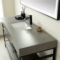 thumbnail image 2 of Vinnova Funes 60" Single Sink Bathroom Vanity in Matte Black Frame White Top with Mirror, 2 of 7