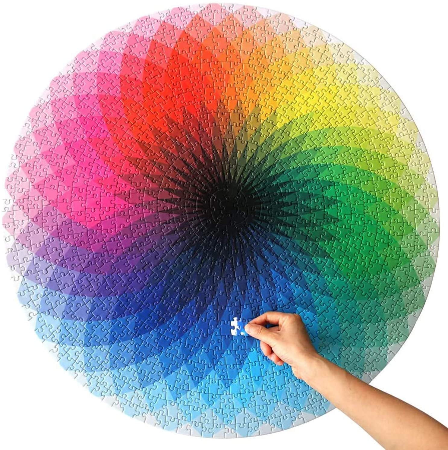 Round Jigsaw Puzzle Rainbow Large 26 inch 1000Pcs