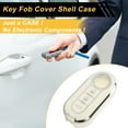 thumbnail image 3 of Funda de llave de coche de TPU de tono blanco y plateado de Unique Bargains para Fiat 500 Cabrio/Nuova para Fiat 500C/500L/500X/600 - Funda de control remoto de 3 botones, 3 of 6