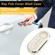 thumbnail image 3 of Funda de llave de coche de TPU de tono blanco y plateado de Unique Bargains para Fiat 500 Cabrio/Nuova para Fiat 500C/500L/500X/600 - Funda de control remoto de 3 botones, 3 of 6