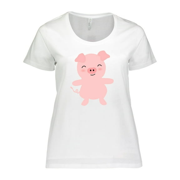 Inktastic Cute Pig Women's Plus Size T-Shirt