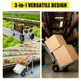 thumbnail image 5 of M optimized 3 in 1 Aluminum Folding Hand Truck, 550 LBS Capacity Convertible Hand Truck, Heavy Duty Industrial Collapsible Dolly Cart with Rubber Wheels for Transport and Moving, 5 of 7