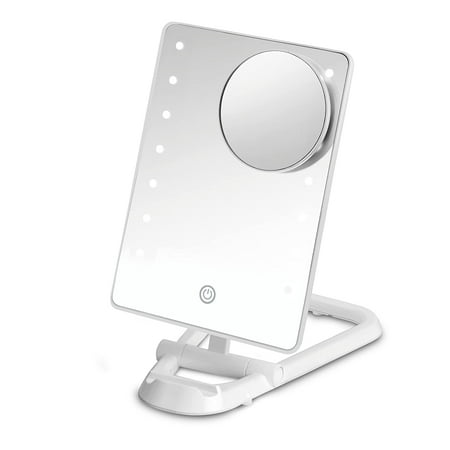 UPC 074108450968 product image for Conair LED Lighted Vanity Makeup Mirror  10x Spot Mirror and Phone Holder  1x/10 | upcitemdb.com