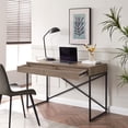 thumbnail image 4 of Evelyn&Zoe Modern/Contemporary 47" Wide Antiqued Gray Oak Home Office, 4 of 7