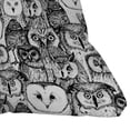 thumbnail image 3 of Society6 Just Owls Black White by Sharon Turner Throw Pillow, 3 of 5