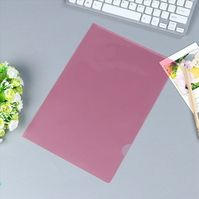 100 Carpetas de Plástico con Fundas A4, Carteras para Archivos de Protección con Fundas Abiertas Superior y Lateral para Oficina de Trabajo de Papel A4