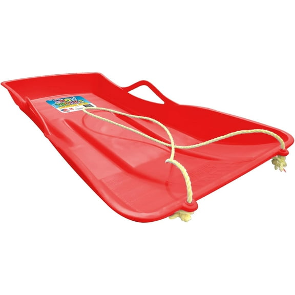 Snow Works LIFETIME 26" High-Density SnoGoBoggan Sit-On-Top Snow Sled for Kids (Red, 1 Pack)