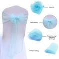 thumbnail image 5 of Organza Chair Bows Sashes for Weddings, Parties, Birthdays, Banquets, Tie Ribbon Chair Cover for Hotel & Events, 5 of 7