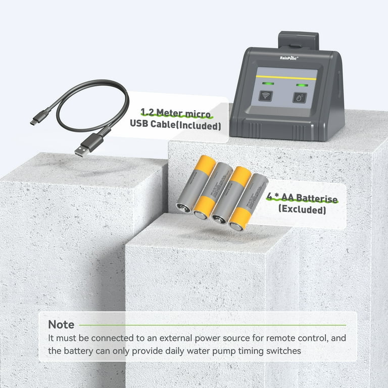 【PORTERNA】Rain Point Pumps RainPoint Automatic Watering Timer for Plants - WiFi-Enabled