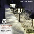thumbnail image 6 of Alpine Corporation 17" Tall Super Bright High Lumen Outdoor Solar Powered Pathway Light Stakes, Bronze (Set of 2), 6 of 12