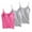 Hot Pink a8, variant on qolati 3 Pack Built in Bra Tank Tops for Women 2024 Casual Adjustable Spaghetti Strap Camisole Plus Size Sleeveless Yoga Workout Tops