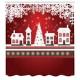 thumbnail image 3 of Ambesonne Christmas Shower Curtain, Winter Theme Tree, 69"Wx70"L, White Red, 3 of 5