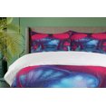 thumbnail image 4 of Ambesonne Forest Duvet Cover Sets, Mushrooms Vibrant Colors, 2-King, Blue Red, 4 of 7