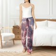 thumbnail image 4 of Fotbe Pink Lotus Buddha Pantalones de Pijama para Mujer, Pantalones de Dormir, Pantalones Pj con Cordón y Bolsillos-Small, 4 of 6