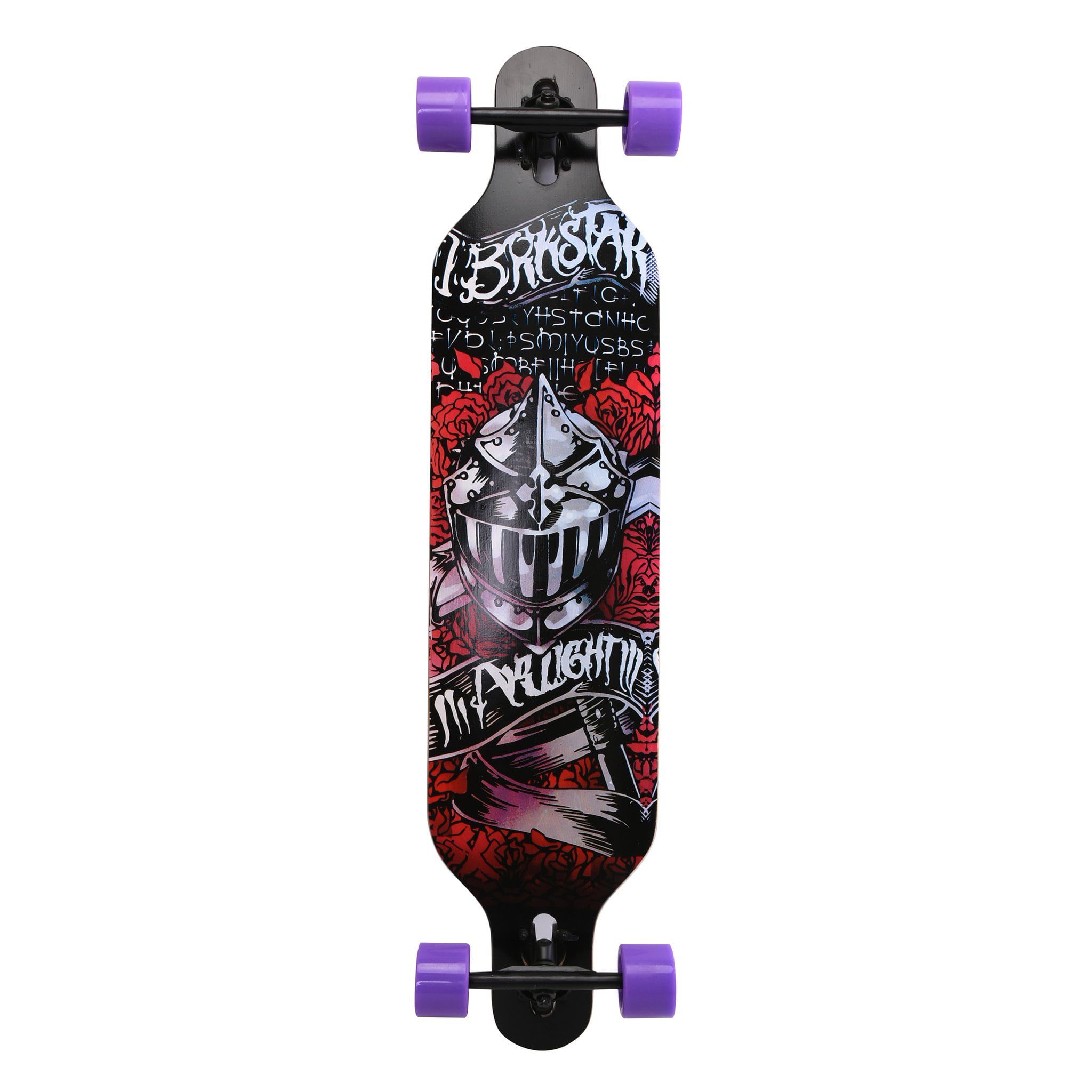 Buy Wonder Pruducts Cruiser X 9" Printed Skateboard Longboard Drop Through Deck Complete Cruiser - Walmart.com