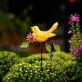 thumbnail image 4 of Cadancy Metal Bird Garden Stake with Wind Chime, Outdoor Decorative Yard Art Sculpture for Lawn Patio Flower Bed, Rust-Resistant Iron Animal Ornament Glass Bell Craft Gift, 4 of 8