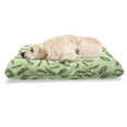 thumbnail image 1 of Jungle Pet Bed, Palm Leaves Oceanic Climate Theme Florets Rainforest Environment Design, Resistant Pad for Dogs and Cats Cushion with Removable Cover, 24" x 39", Fern and Pale Green, by Ambesonne, 1 of 4