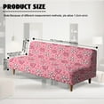 thumbnail image 2 of SCRAWLGOD Paws Heart Print Pink Stretch Armless Futon Covers Sofa Bed Slipcover with Elastic Bottom Washable Futon Mattress Covers Dust Proof Furniture Protector, 2 of 7
