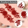 thumbnail image 5 of 2 Pairs 4Pcs Red Embroidery 3D Flower Applique Vintage Embroidered Lace Appliques Sew On Soild Floral Polyester Patches for Sewing Making Dresses Clothes Wedding Decoration DIY Bags Craft 2pairs Red, 5 of 9