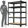 thumbnail image 6 of TrumanPick Storage Shelves Metal Garage Storage Shelving Unit Heavy Duty Shelf Rack 28" W x 12" D x 59" H 5 Tier 1325LBS, Black, 6 of 10