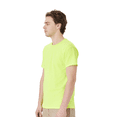 thumbnail image 4 of Hanes Hi Vis Essential-T T-Shirt for Men, 60 Cotton/40 Poly Short Sleeve Mens T-Shirt, High Visibility Safety Shirts, Safety Green M, 4 of 5