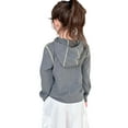 thumbnail image 3 of DHFJKG Jacket Spring And Autumn Children's Girls' Hooded Zipper Pullover Coat With Trendy Contrasting Color Letter Style Casual And Versatile Outerwear Long Sleeve Trendy OutWear, 3 of 9