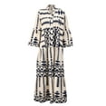thumbnail image 2 of Liacowi Women Boho Dress Loose Long Dress Long Sleeve Geometric Print Shirt Dress Plus Size Swing Dress for Casual Daily, 2 of 7