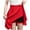 Red, variant on HAiming Women's Basic Casual Skirts High Waist A-Line Mini Flared Pleated Stretchy Skater Party Skirt with Shorts