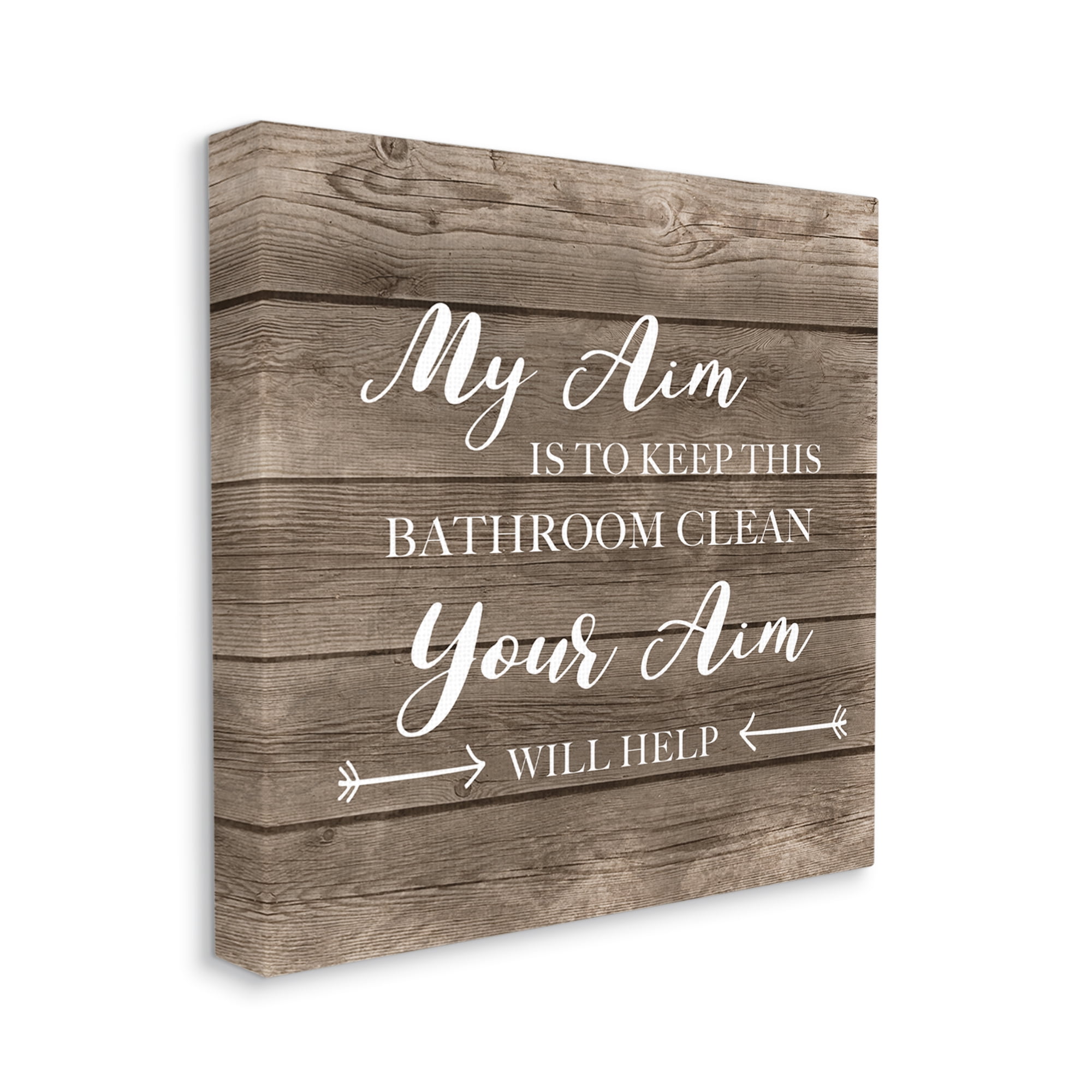 Stupell Industries Your Aim Toilet Cleanliness Funny Motivational Saying,36 x 36, Design by CAD Designs