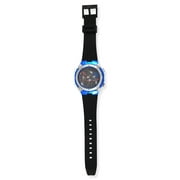 SEGA Sonic the Hedgehog Featuring Sonic and Knuckles Unisex Child Black and Blue LCD Watch, SNC4445MWM