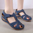 thumbnail image 6 of FAMITION Wedge Sandals for Women Comfortable Closed Toe Sandals Casual Summer Ankle Strap Platform Heel Sandals Dressy Shoes Blue Size 8, 6 of 7