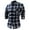 c01Blue, variant on LNWUY Men’s Button Down Shirts Long Sleeve Flannel Plaid Overshirt Loose Fit Lapel Pocketed Casual Blouses Classic Fit Shirts Dark Blue M