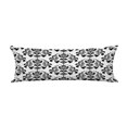 thumbnail image 1 of Fundas de almohada ABPHQTO con Adorno Floral y textura en Blanco y Negro 50x150 cm, 1 of 1
