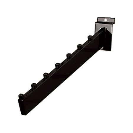 SSWBasics Black 7-Cube Dimensional Waterfall for Slatwall - Pack of 10