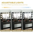 thumbnail image 3 of CoSoTower Vanity Table, Makeup Dressing Table with LED Lighting Mirror, Drawers, for Bedroom, Black, 3 of 7