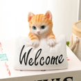 thumbnail image 5 of BKER Resin Ornament Pillow Cat Yellow Gray Cute Ornament Desktop Decoration Indoor Ornament Decoration Bookshelf Decoration Bedside Decoration Computer Desk Decoration, 5 of 5