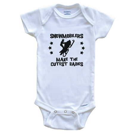 

Snowmobilers Make The Cutest Babies Funny Snowmobiling Baby Bodysuit