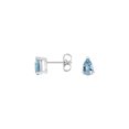 thumbnail image 3 of Curio Jewelry Solitaire Earrings in 925 Sterling Silver 6mm Pear Sky Blue Topaz Cartilage Stud, 3 of 3
