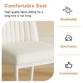 thumbnail image 4 of Dining Table Set for 4, Cream Style MDF Dining Table Set with 4 White PU Chairs, Metal Support Legs, Anti-slip Bottom Foot, for Kitchen, Dining Room, 4 of 7