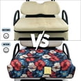 thumbnail image 6 of COEQINE Universal Golf Cart Seat Covers/Seat Blanket for EZGO Yamaha Club Car, Soft Seat Towel/Seat Cushions Folds Like a Bag for Easy Carry, All-Season Comfort, Red Blue Hibiscus Palm Leaf, 6 of 8