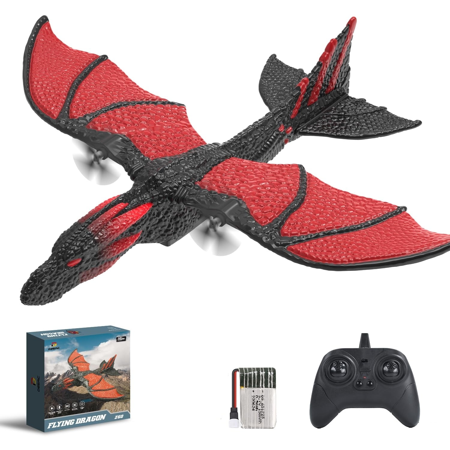 RC Plane,2.4GHz Remote Control Dragon Plane Toys,2CH 6axis Gyro