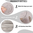 thumbnail image 4 of 197 Ft 316 Stainless Steel Wire 6 Sizes 28/26/24/22/21/20 Gauge Round Bailing Snare Wire Small Jewelry Making Wire for DIY Manuals Arts Crafts Jewellery Making DIY, 4 of 6