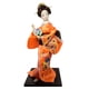 thumbnail image 1 of Figura humana de 12 pulgadas, figura de geisha, muñeca de kimono de seda, adornos de estilo de boda para restaurante, regalos decorativos de escritorio, 1 of 6