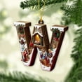 thumbnail image 4 of yulier Personalized 26 Initial Letter Christmas Ornaments, Nativity Scene Acrylic Hanging Pendant for Christmas Tree/Stockings, Religious Christmas Decorations, Xmas Gifts for Family, 4 of 7