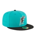 thumbnail image 3 of Men's New Era Aqua Florida Marlins World Series Wool 59FIFTY Fitted Hat, 3 of 6