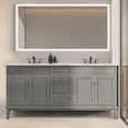 thumbnail image 2 of Modern Mirrors Laurant Single Bathroom Vanity Mirror, Decorative Mirrors for Living Room, Bedroom, Rectangular Wall Mirrors for Bathroom,  24 x 35 inches, Grey, 2 of 6