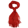 thumbnail image 1 of NYFASHION101 Fashionable Sparkly Glitter Thread Lightweight Tassel Scarf-Red, 1 of 4